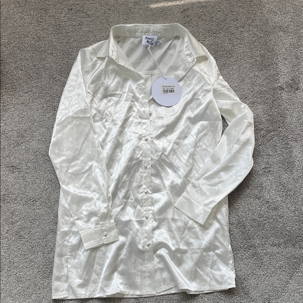 Princess Polly Ivory Satin Dress